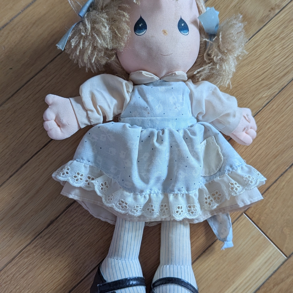 Adorable Cream and Blue Doll